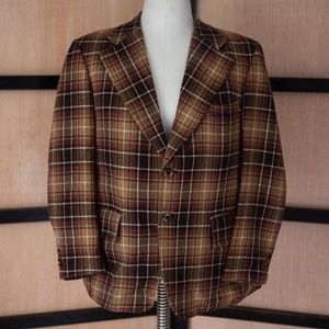 Vintage Hipster Plaid Sport Coat